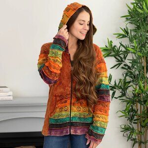 Greater Good Colorful Rainbow Hoodie Sunshine Colorful Hooded Jacket Dopamine‎